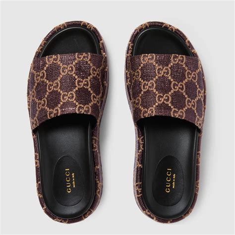 designer sandals gucci|gucci denim sandal.